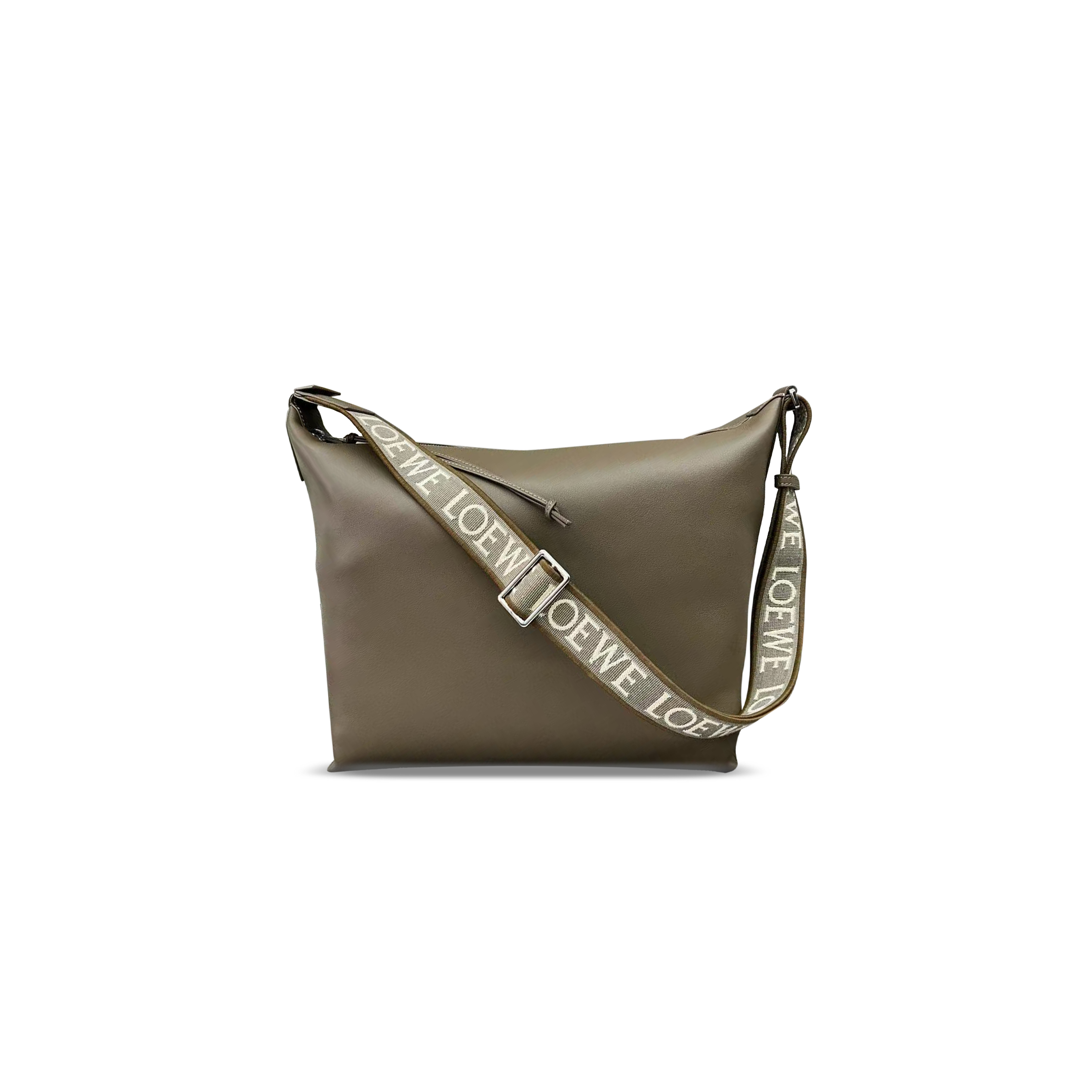 LOEWE CUBI CROSSBODY BAG IN SUPPLE SMOOTH CALFSKIN AND JACQUARD B906K70X13 (44*30*18cm)